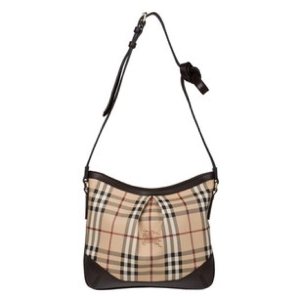 Burberry 3690370 Plaid PVC Satchel